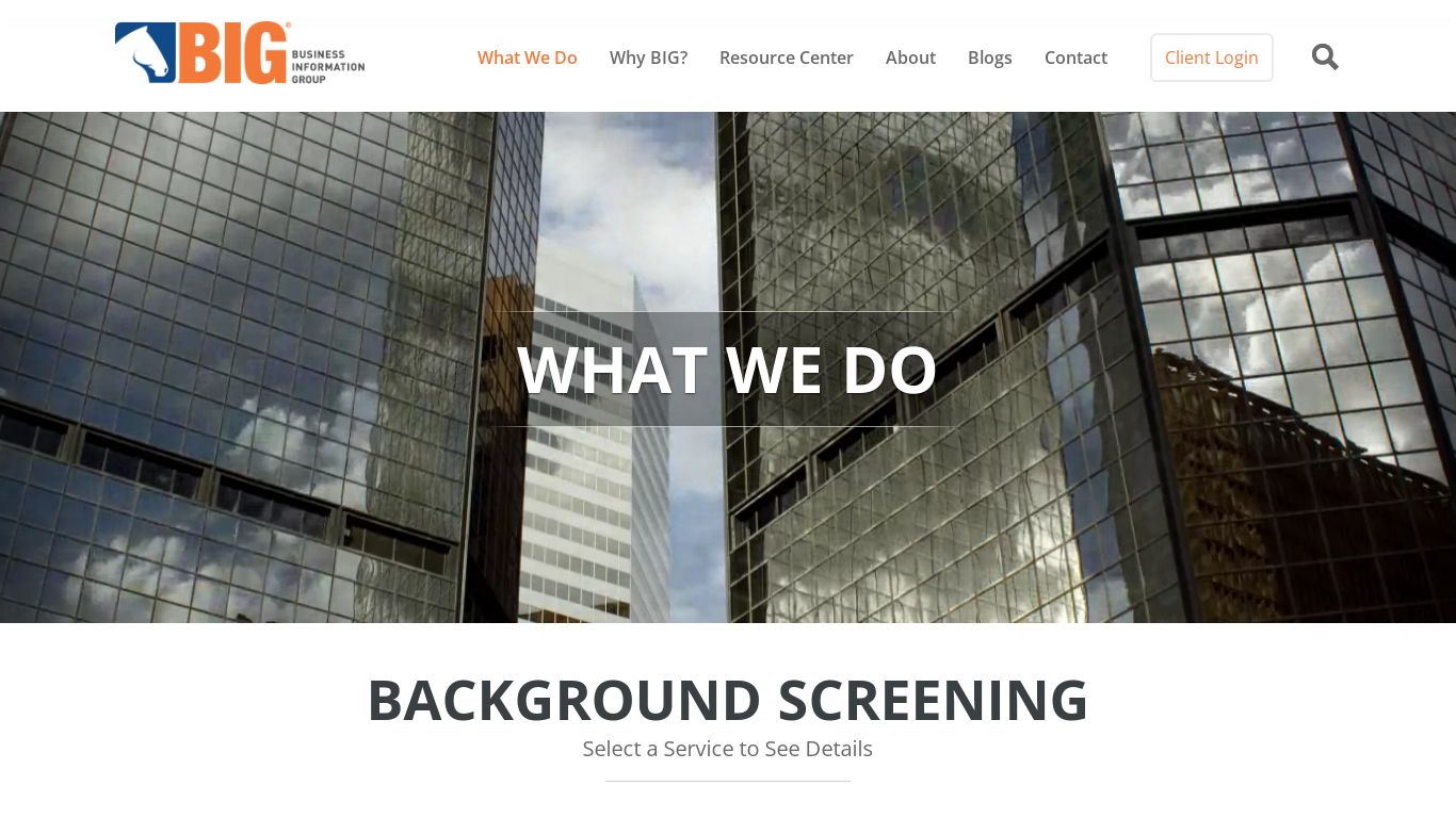 Background Screening - BIG